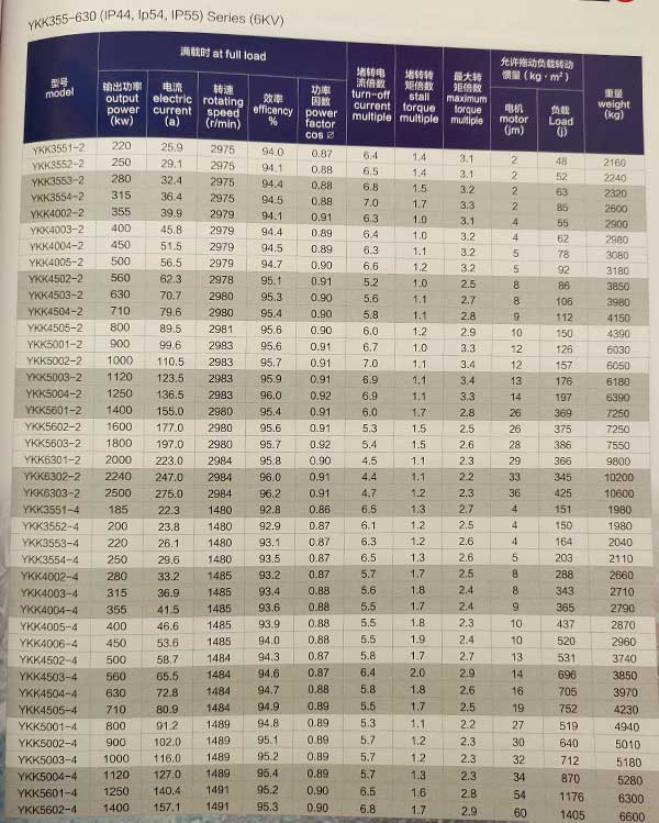 Y、YKS、YKK系列6KV中型高壓三相異步電動(dòng)機(jī)